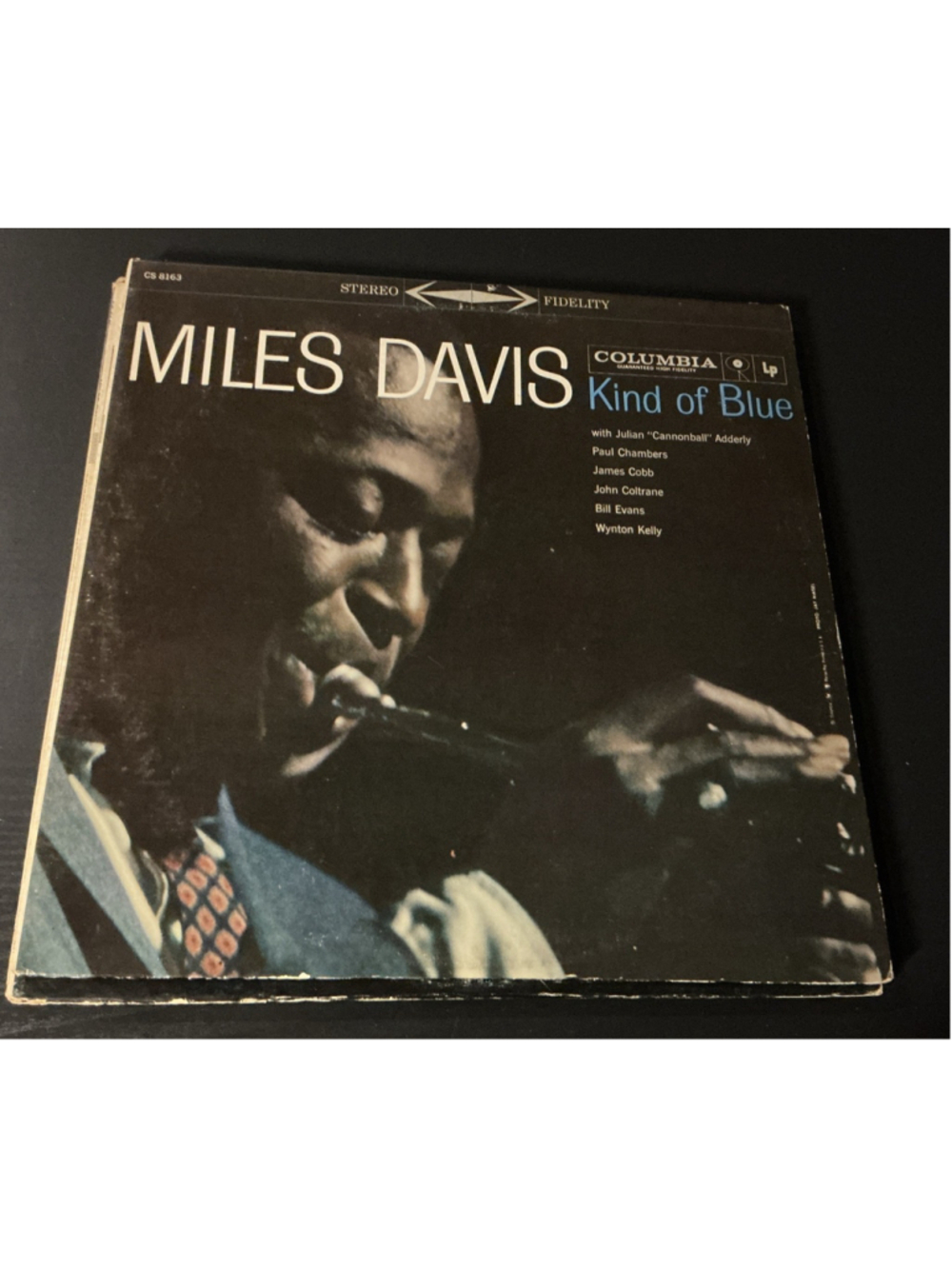 Miles Davis "Kind Of Blue"Vintage Jazz Vinyl LP, Columbia CS 8163 Red Ring Label